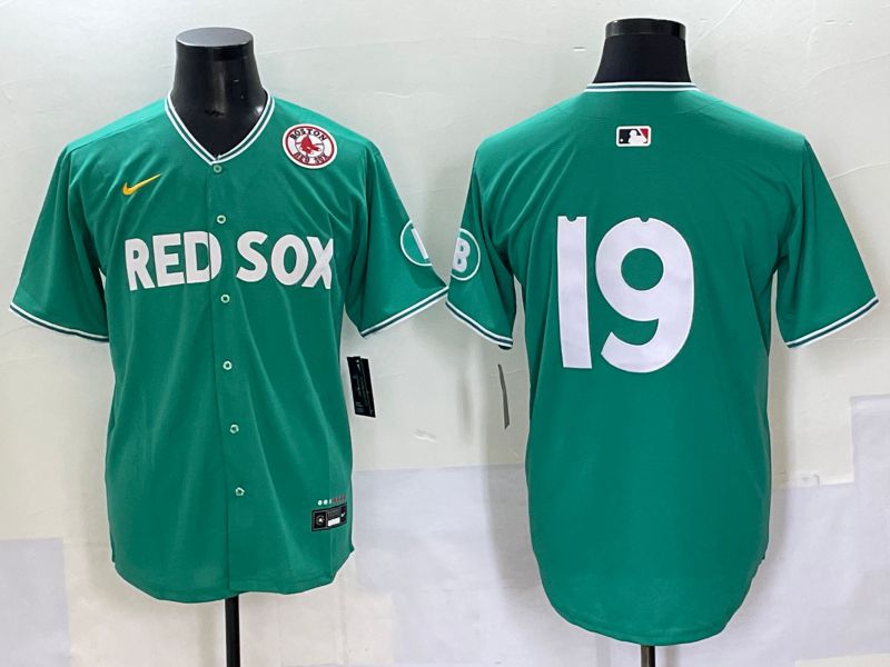 Men 2025 Boston Red Sox 19 No Name Dark Green Joint Name Nike MLB Jersey style 9